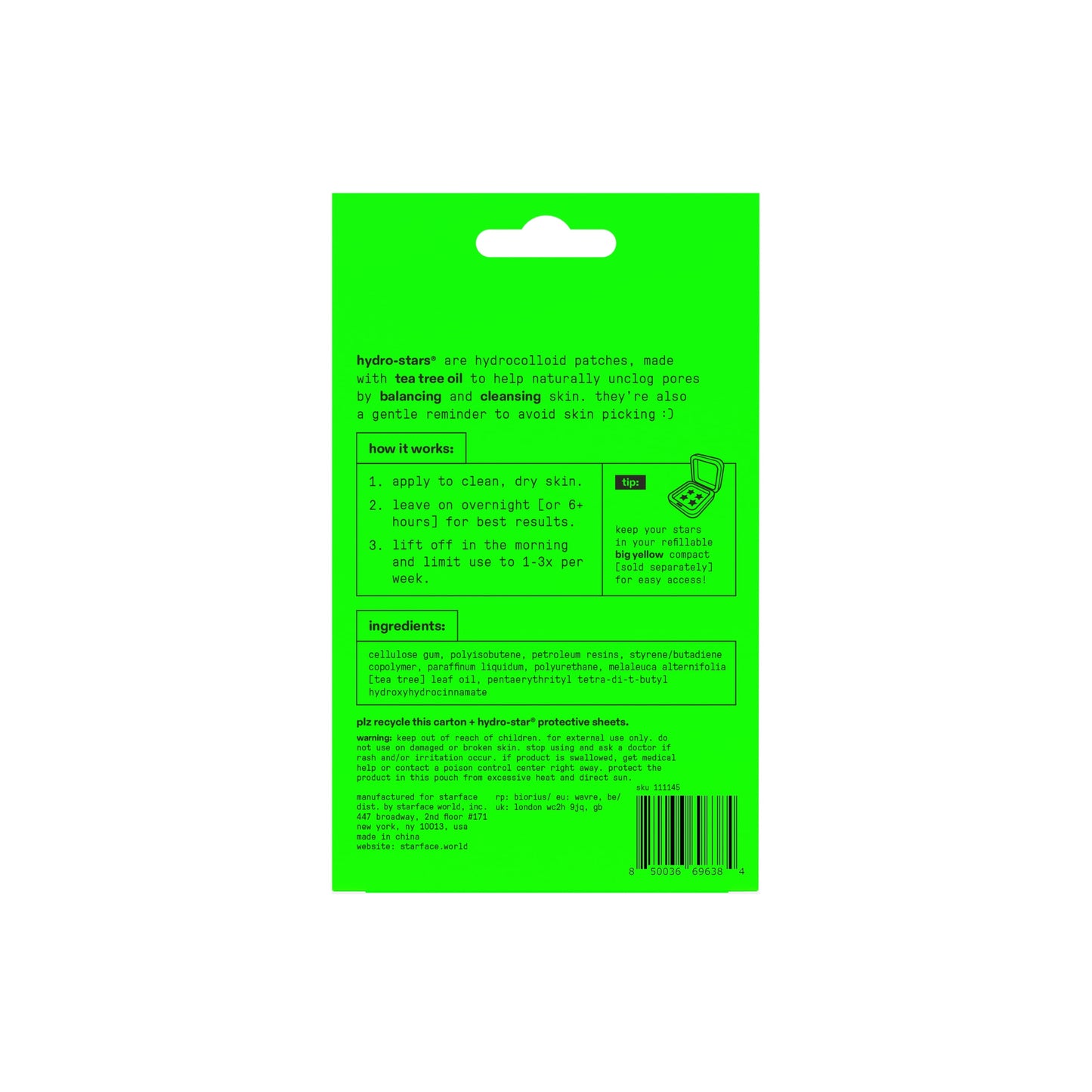 Starface Hydro-Star® + Tea Tree Patches - 32Ct