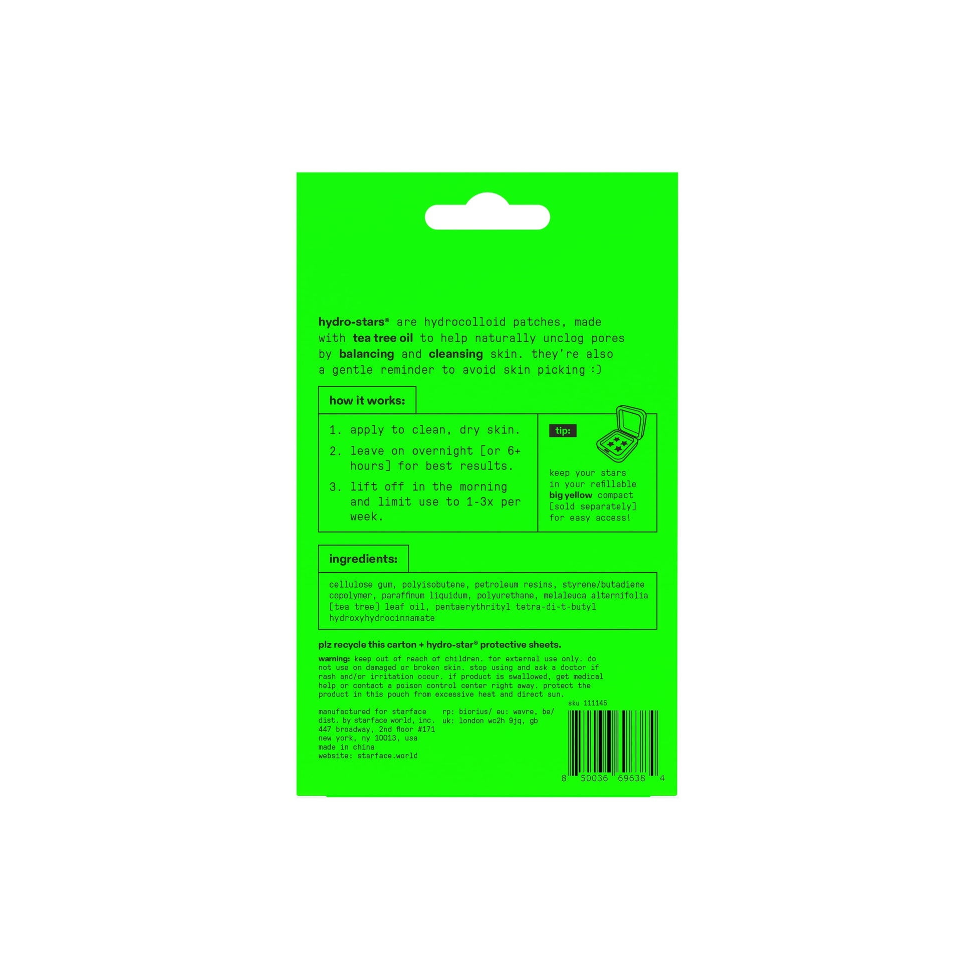 Starface Hydro-Star® + Tea Tree Patches - 32Ct